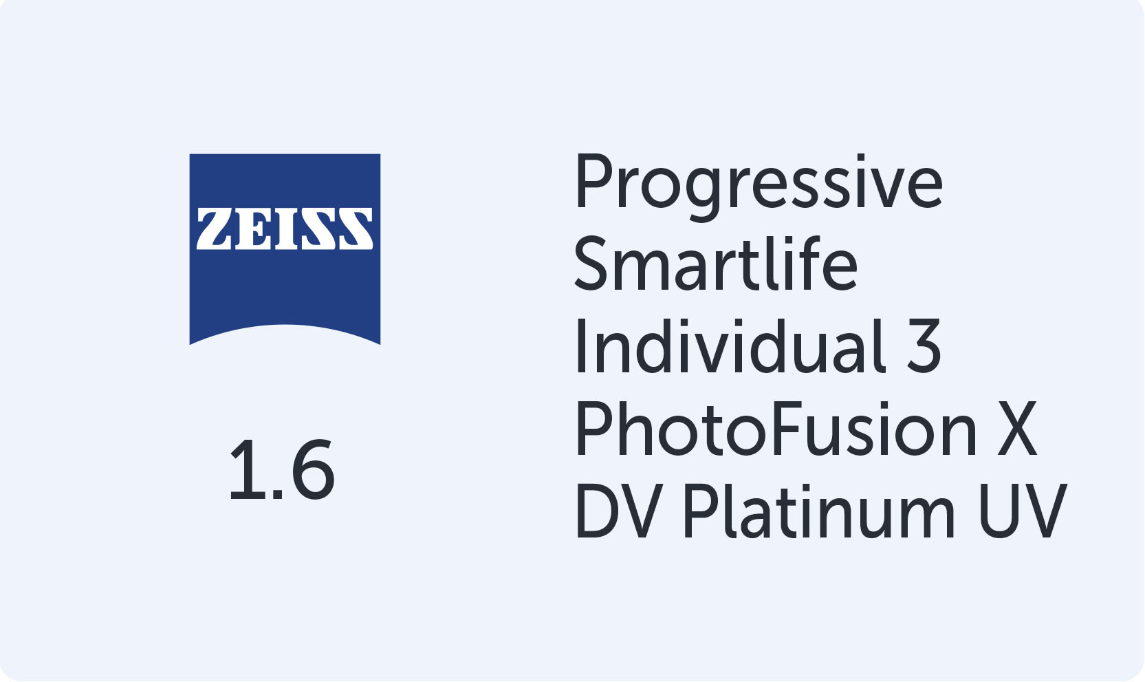 CZ Progressive SmartLife Individual 3 1.6 PhotoFusion X DVP UV