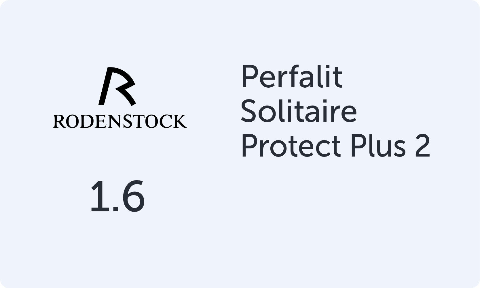 Rodenstock Perfalit 1.6 Solitaire Protect Plus 2