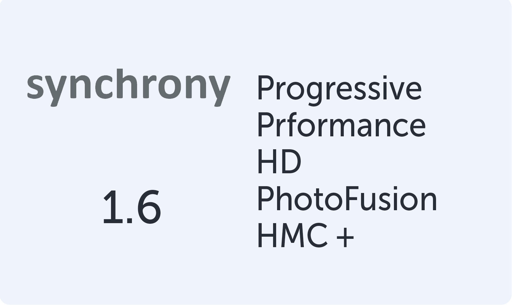 Synchrony Progressive Performance 1.6 PhotoFusion HMC+