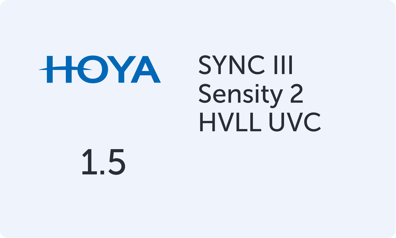 Hoya SYNC III 1.5 Sensity 2 HVLL UVC