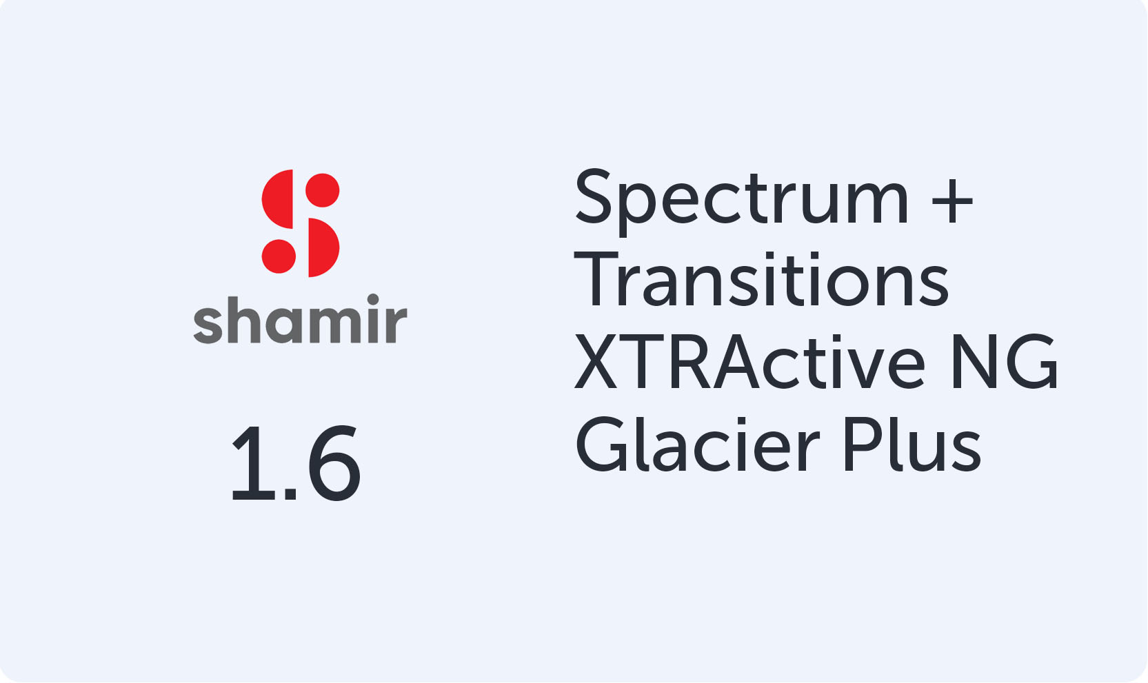 Shamir Spectrum Plus 1.6 Transitions XTRActive NG Glacier+ UV