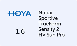 HOYA Nulux Sportive TrieForm 1.6 Sensity 2 HV Sun Pro