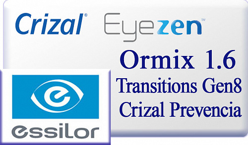 Essilor Crizal EyeZen Ormix 1.6 Transitions Gen8 Crizal Prevencia фото 1