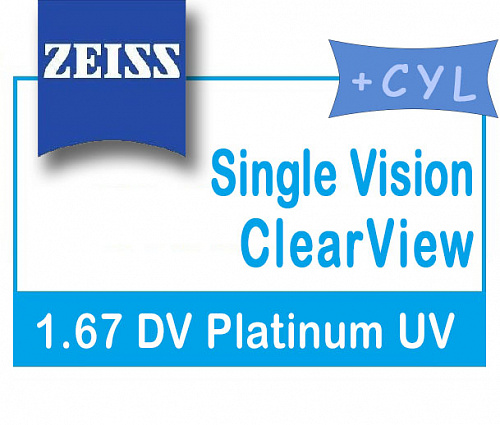 Carl Zeiss SV ClearView 1.67 DV Platinum UV (cyl) фото 1