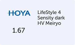 HOYA LifeStyle 4 1.67 Sensity dark HV Meiryo