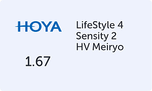 HOYA LifeStyle 4 1.67 Sensity 2 HV Meiryo