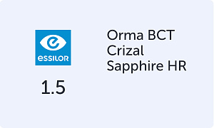 Essilor Orma 1.5 BCT Crizal Sapphire HR