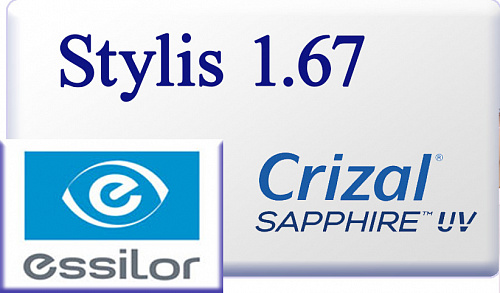 Essilor Stylis 1.67 Crizal Sapphire UV фото 1