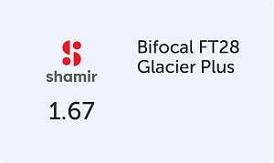 Shamir Bifocal FT28 1.67 Glacier+ UV