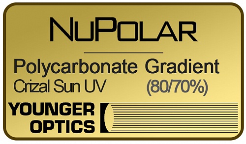 NuPolar Polarized Gradient Polycarbonate 1.59 Crizal Sun UV фото 1