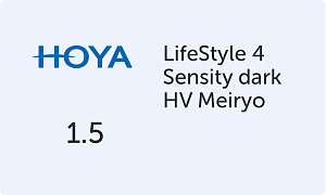 HOYA LifeStyle 4 1.5 Sensity dark HV Meiryo