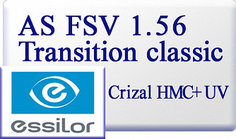 Essilor AS FSV 1.56 Transitions Classic HMC+ UV