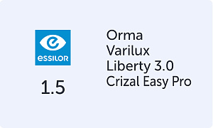 Essilor Varilux Liberty 3.0 Orma 1.5 Crizal Easy Pro