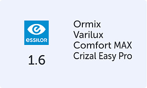 Essilor Varilux Comfort Max Ormix 1.6 Crizal Easy Pro прогрессивные