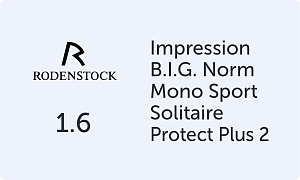 Rodenstock Impression B.I.G. Norm Mono Sport 1.6 Solitaire Protect Plus 2