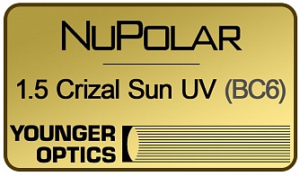 NuPolar Polarized 1.5 Crizal Sun UV (BC6)