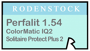 Rodenstock Perfalit ColorMatic IQ2 1.54 Solitaire Protect Plus 2