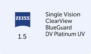 Carl Zeiss SV ClearView 1.5 BlueGuard DV Platinum UV