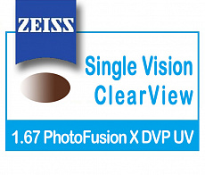 Carl Zeiss SV ClearView 1.67 PhotoFusion X DV Platinum UV)
