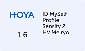 HOYA MySelf Profile 1.6 Sensity 2 HV Meiryo
