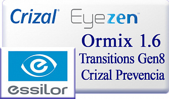 Essilor Crizal EyeZen Ormix 1.6 Transitions Gen8 Crizal Prevencia