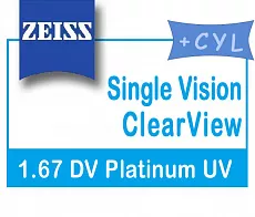 Carl Zeiss SV ClearView 1.67 DV Platinum UV (cyl)